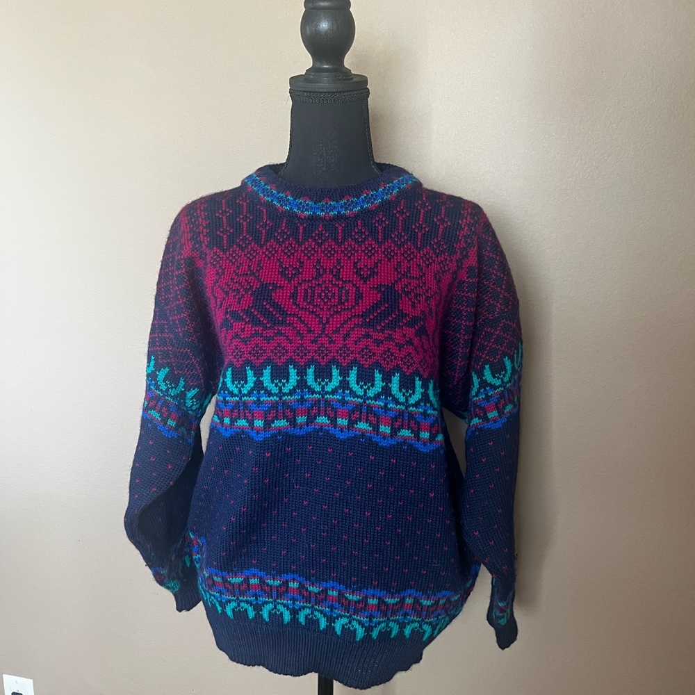 Dale of Norway Women's Sweater in Pink, Blue, and Green
